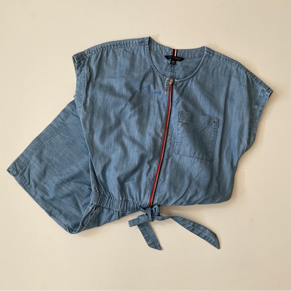 Tommy Hilfiger Chambray Romper, Blue Jumpsuit Size XS
